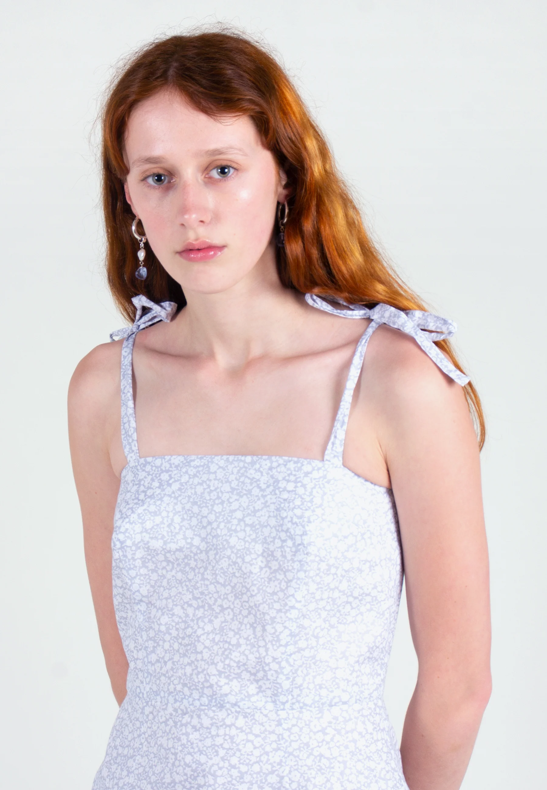 Catherine Dress - grey floral - Image 3