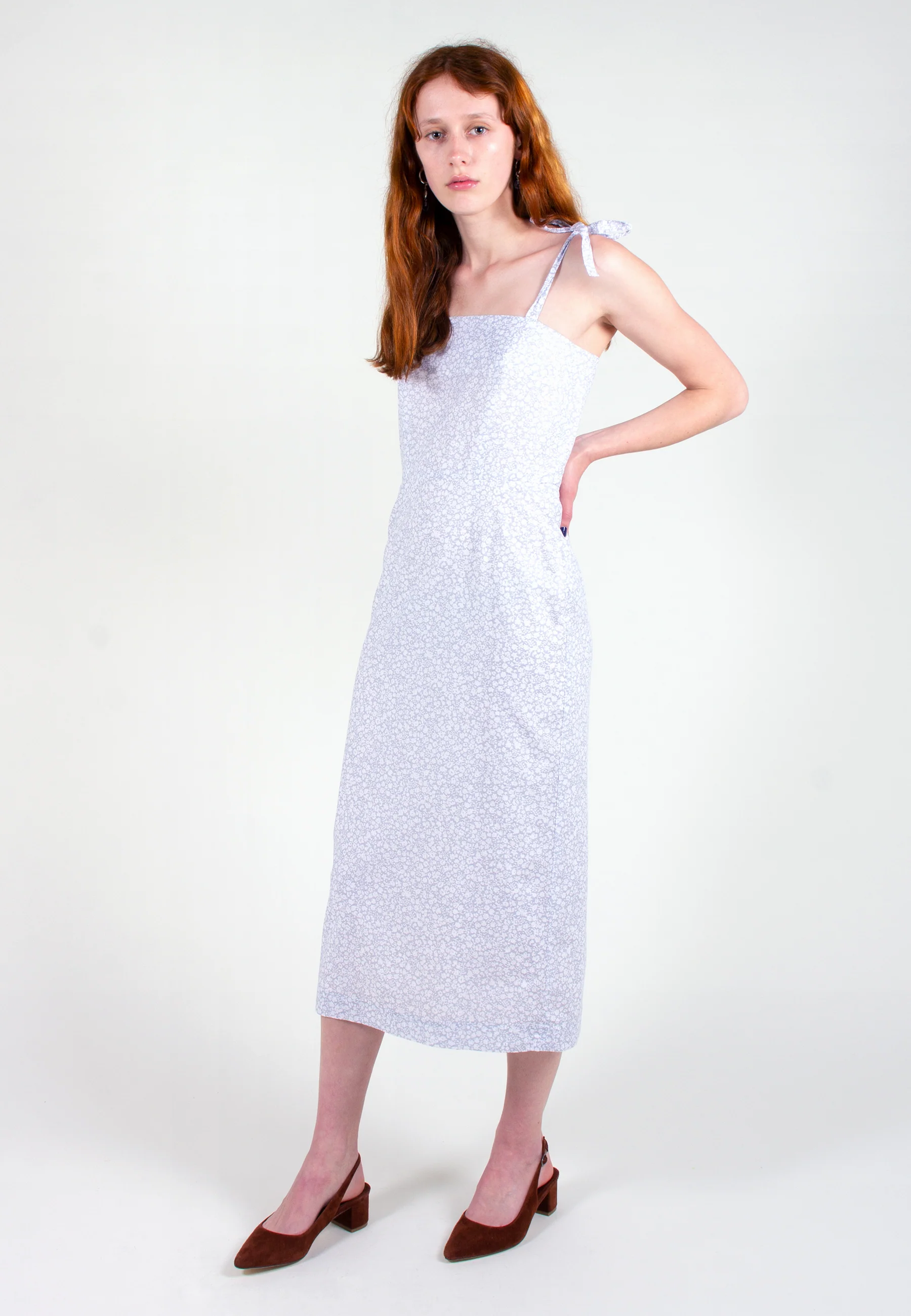 Catherine Dress - grey floral - Image 4