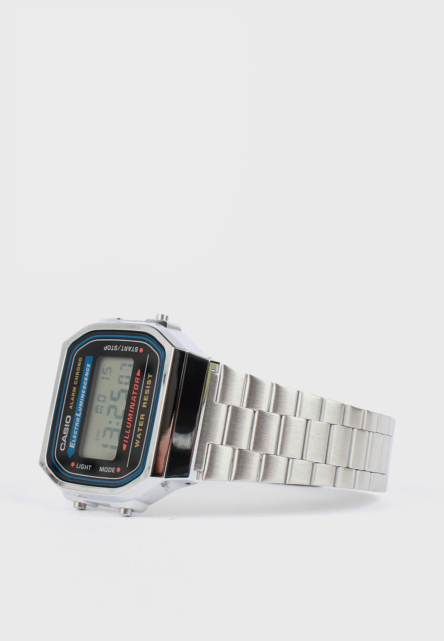 Classic Digital Watch (A168WA-1W) - Silver/Black - Image 3