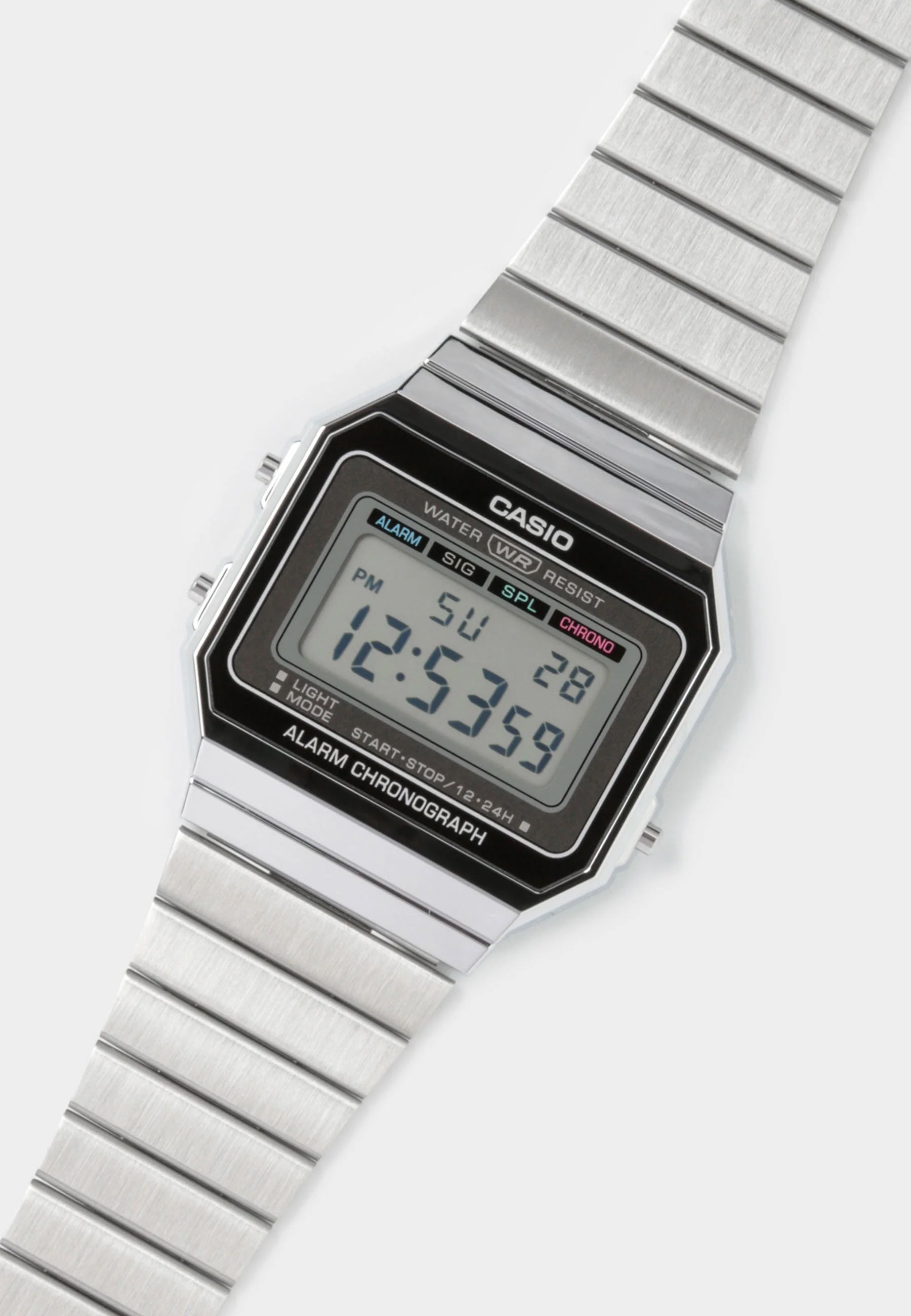 Digital Gents Vintage Watch (A700W-1A) - silver - Image 4
