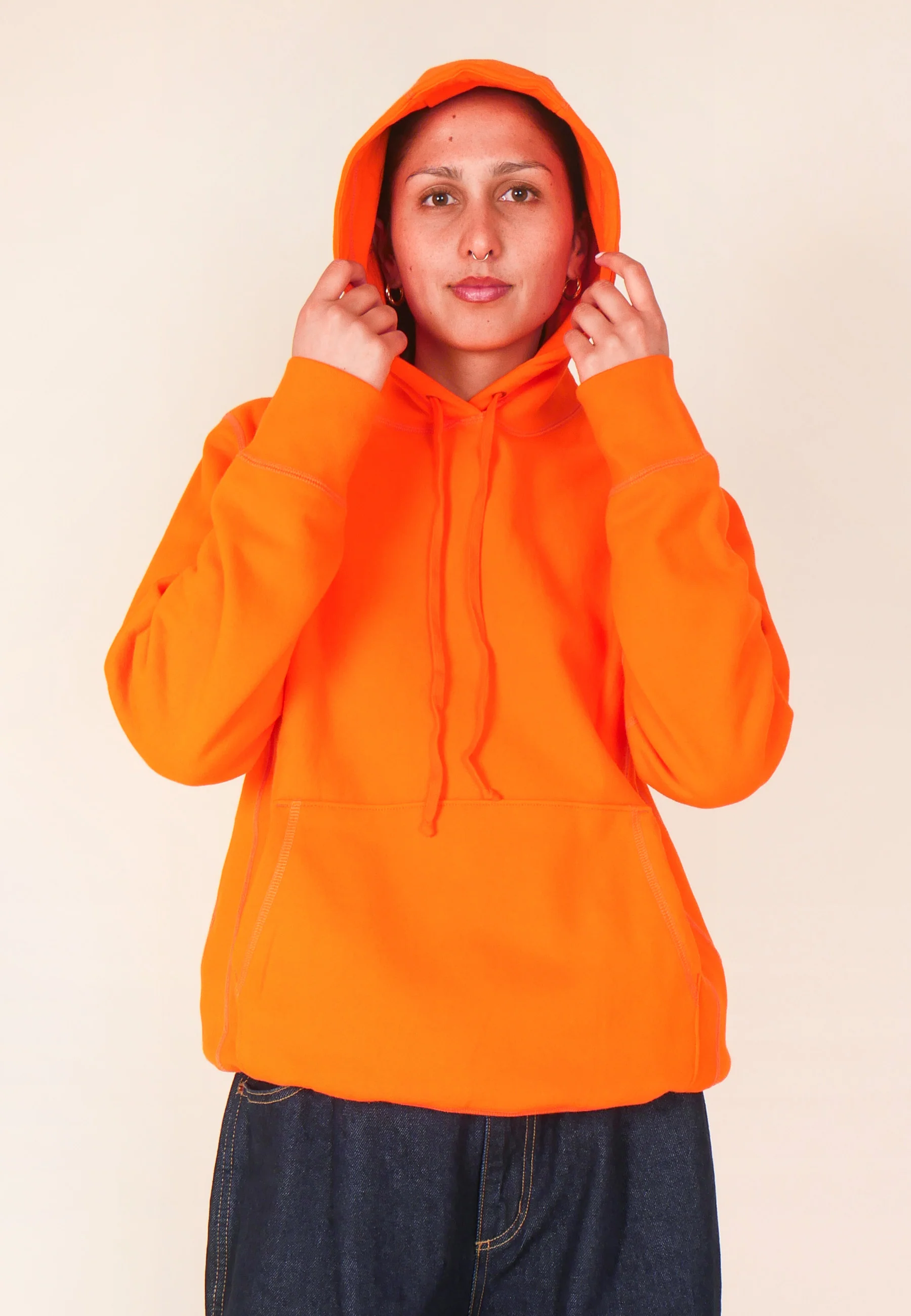 GAG Blank Hooded Pullover Sweatshirt - Orange - Image 7