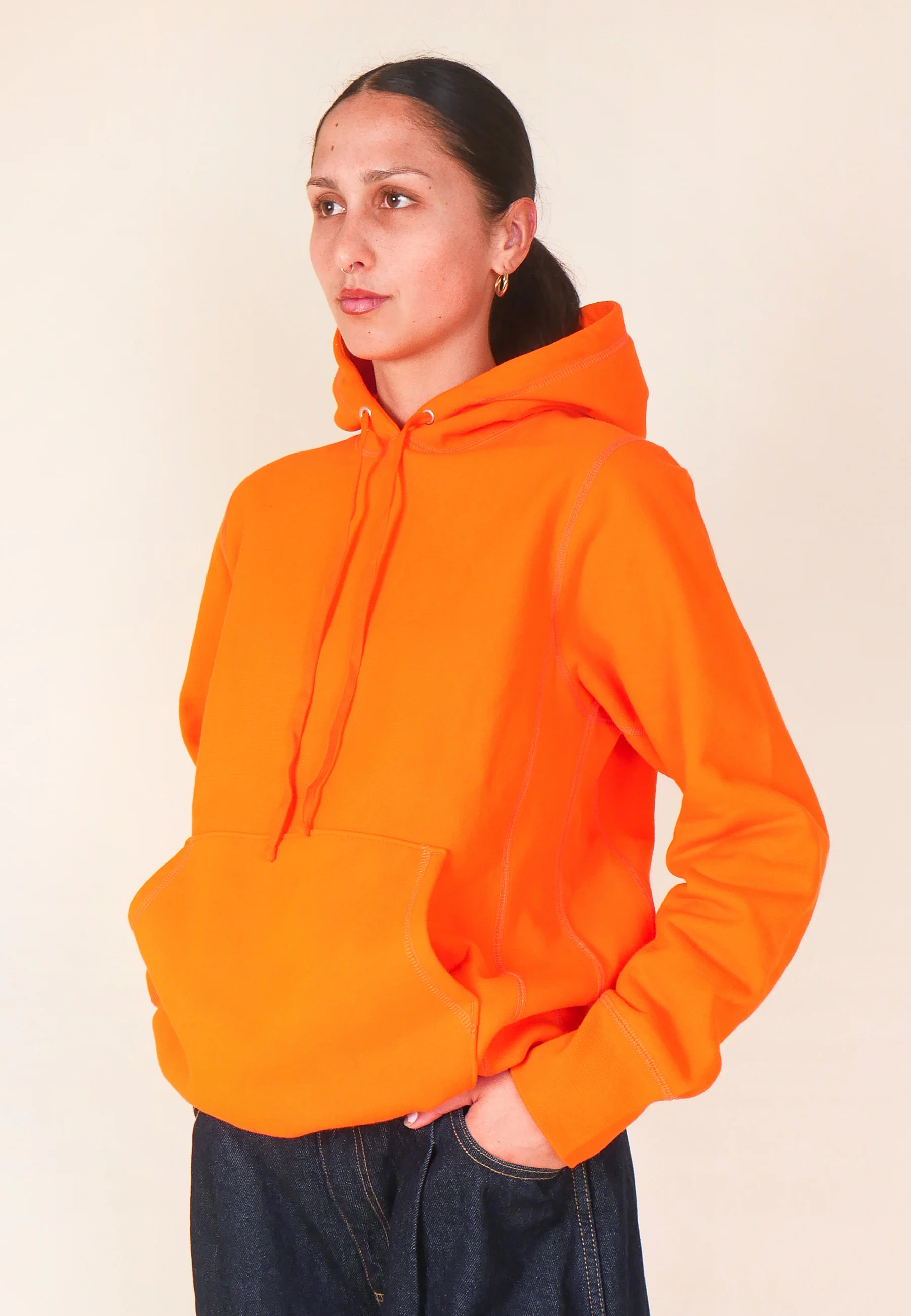GAG Blank Hooded Pullover Sweatshirt - Orange - Image 8