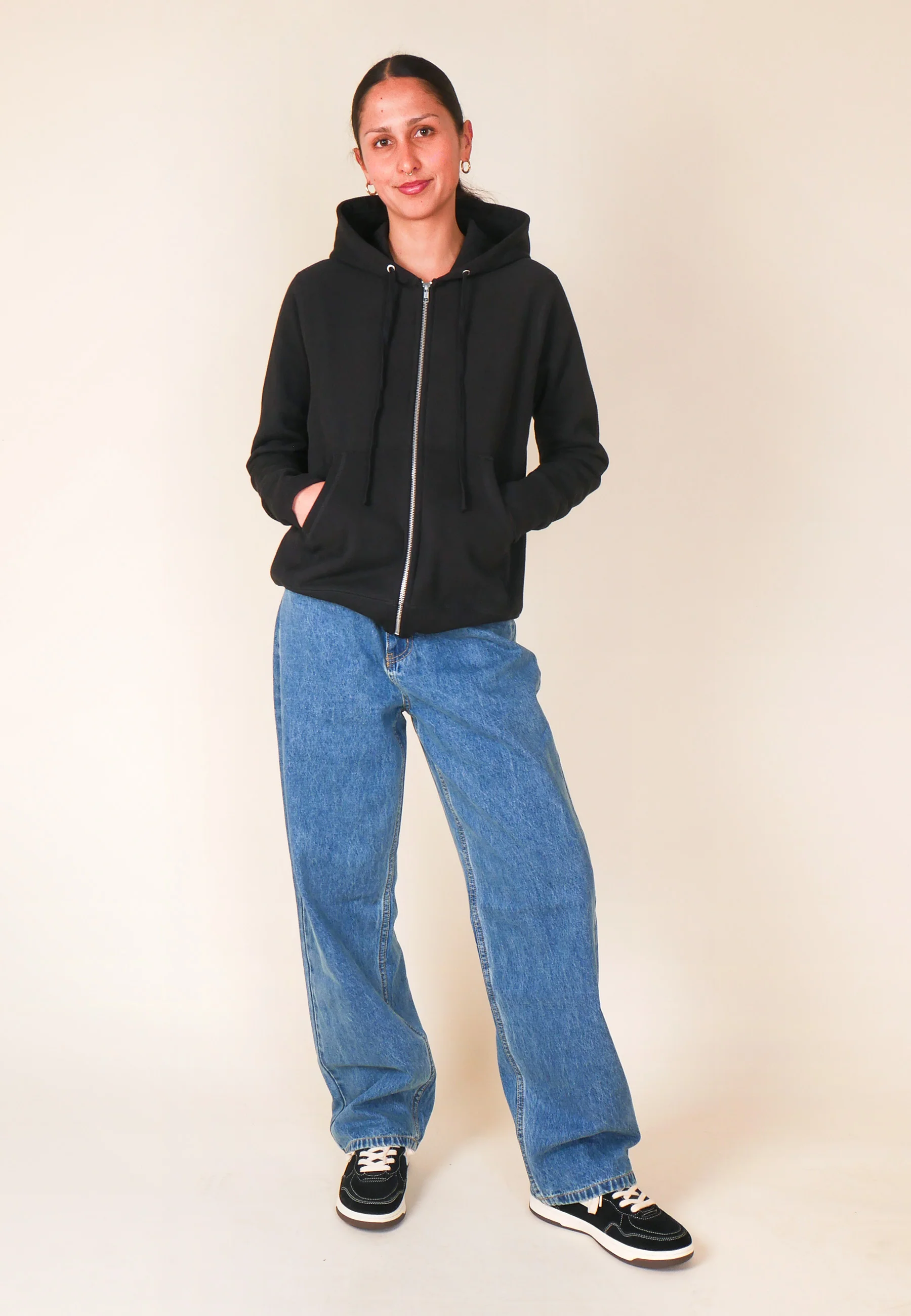 GAG Blank Zip Hooded Sweatshirt - Black - Image 4