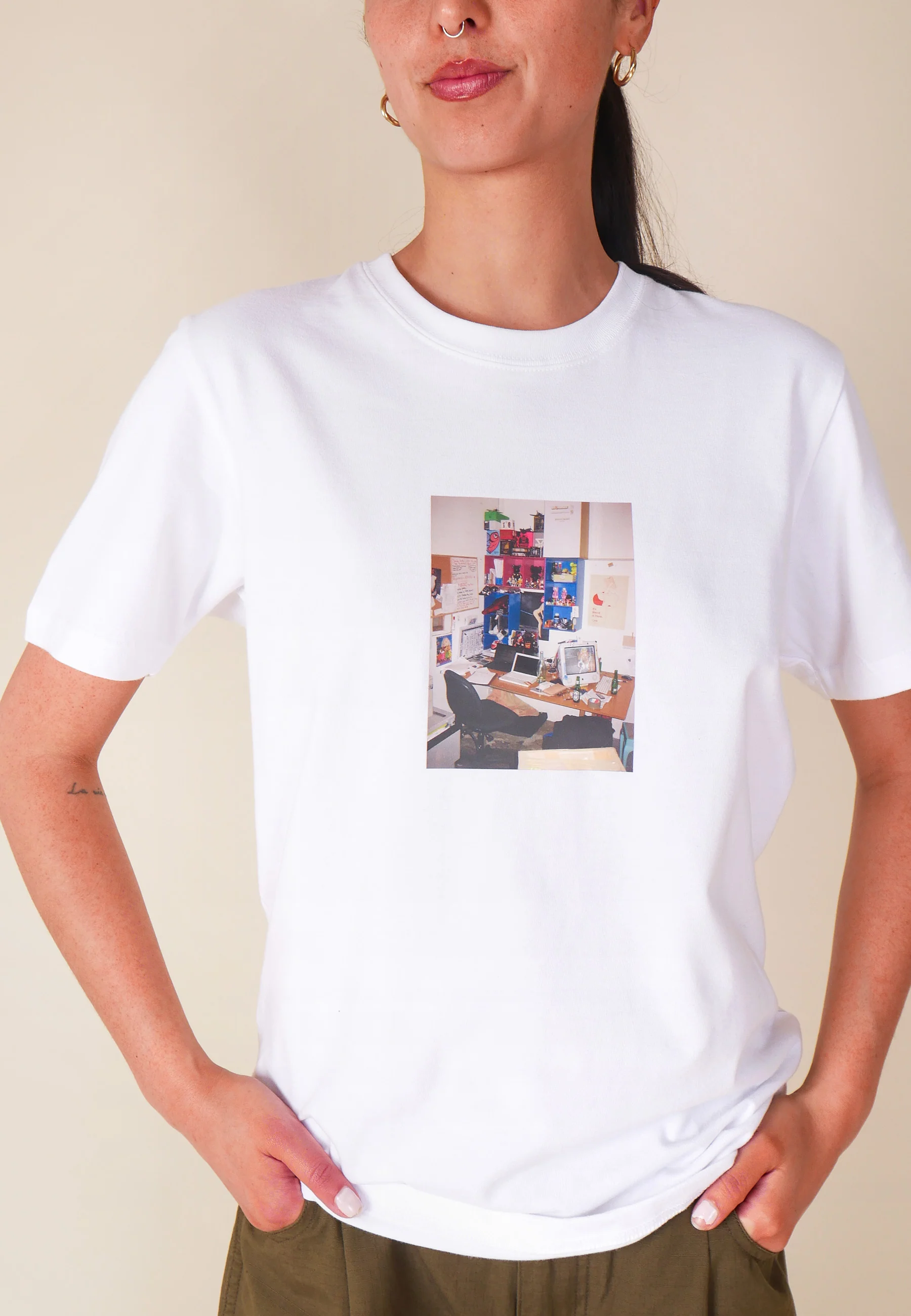 OG Office Desk T-shirt - White - Image 11