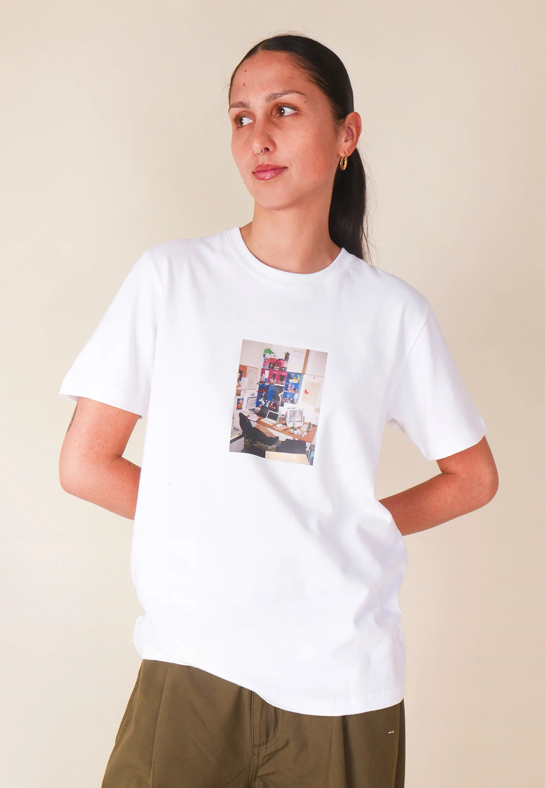 OG Office Desk T-shirt - White - Image 7