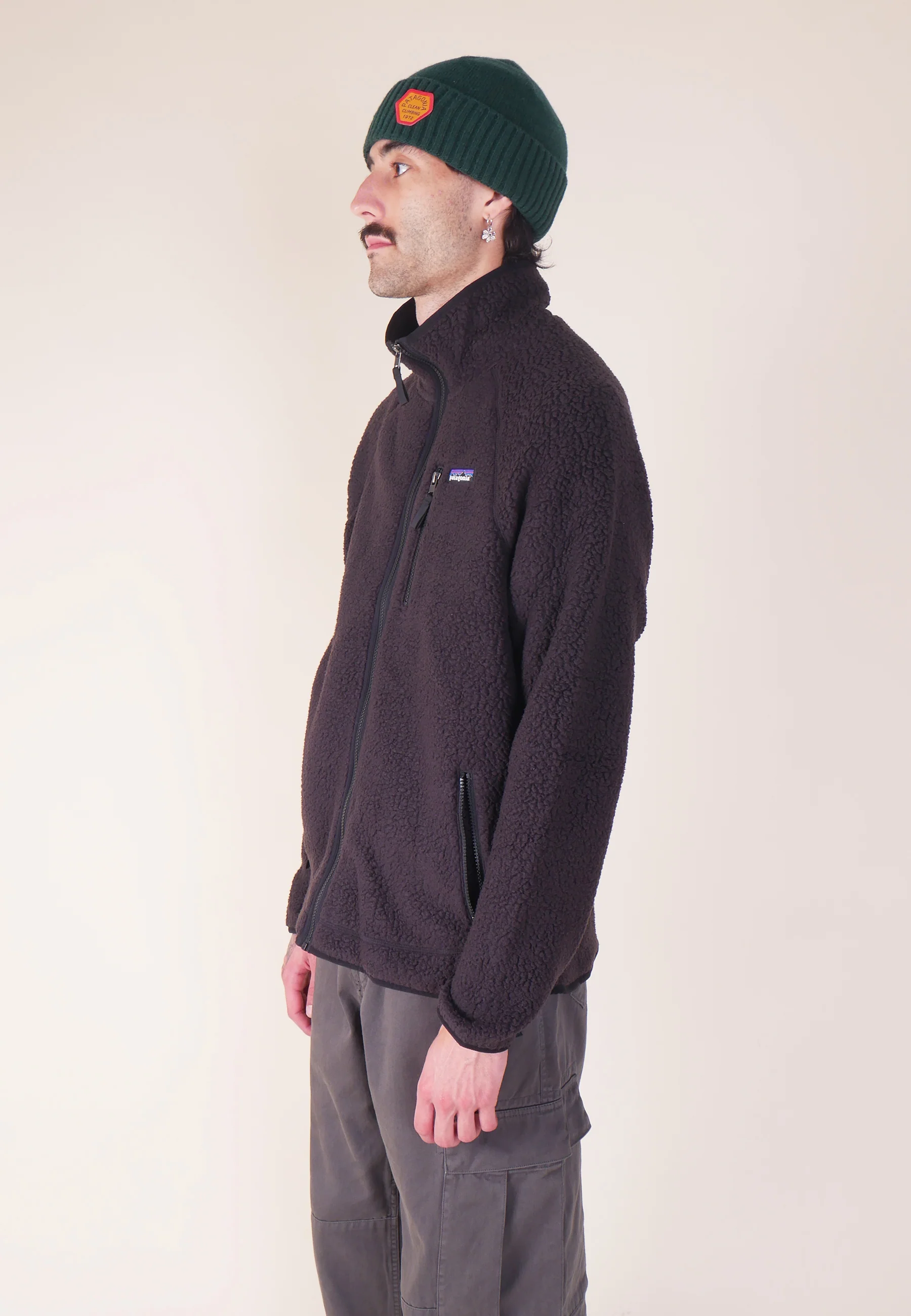 Retro Pile Jacket - Black - Image 3