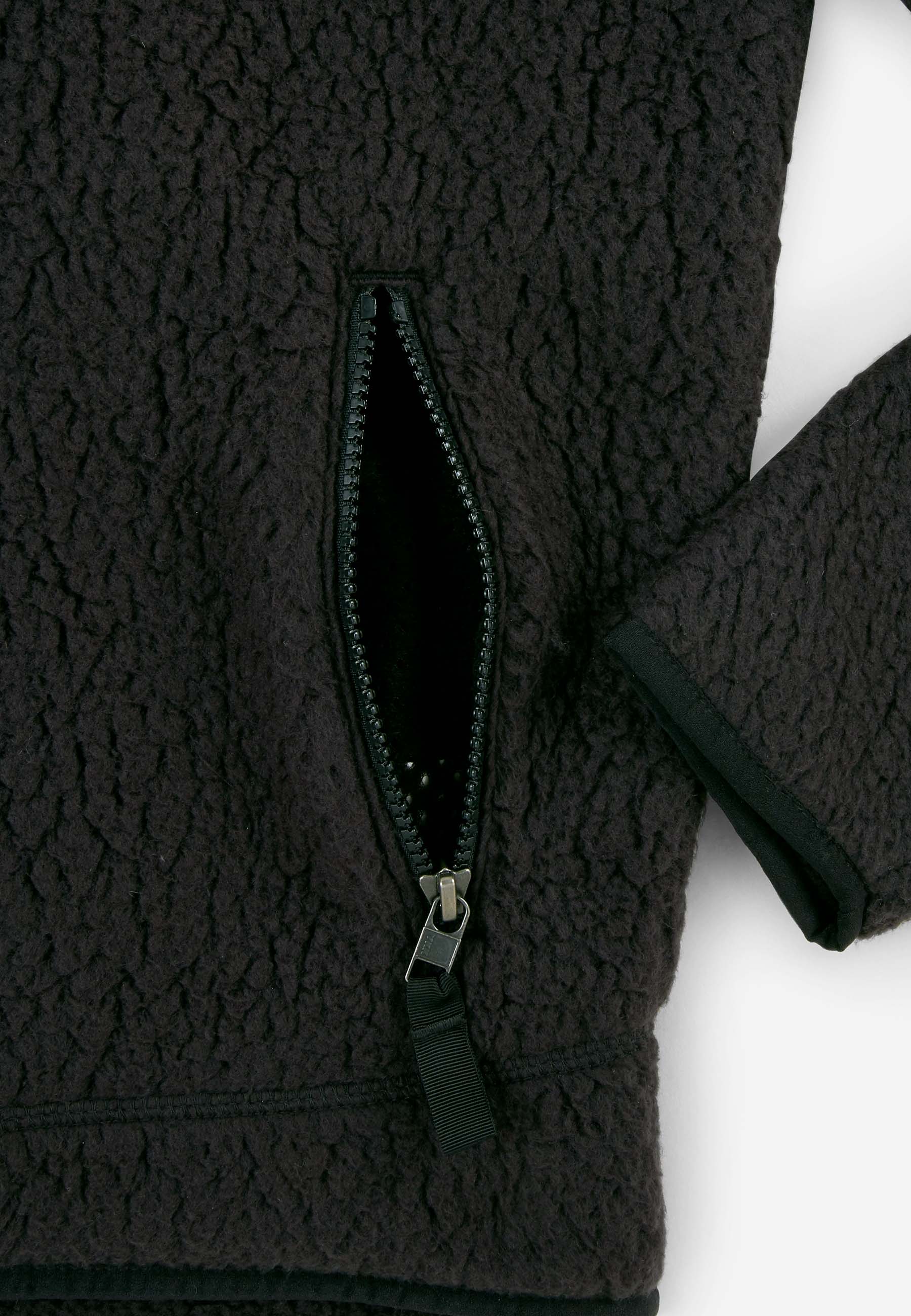 Retro Pile Jacket - Black - Image 8