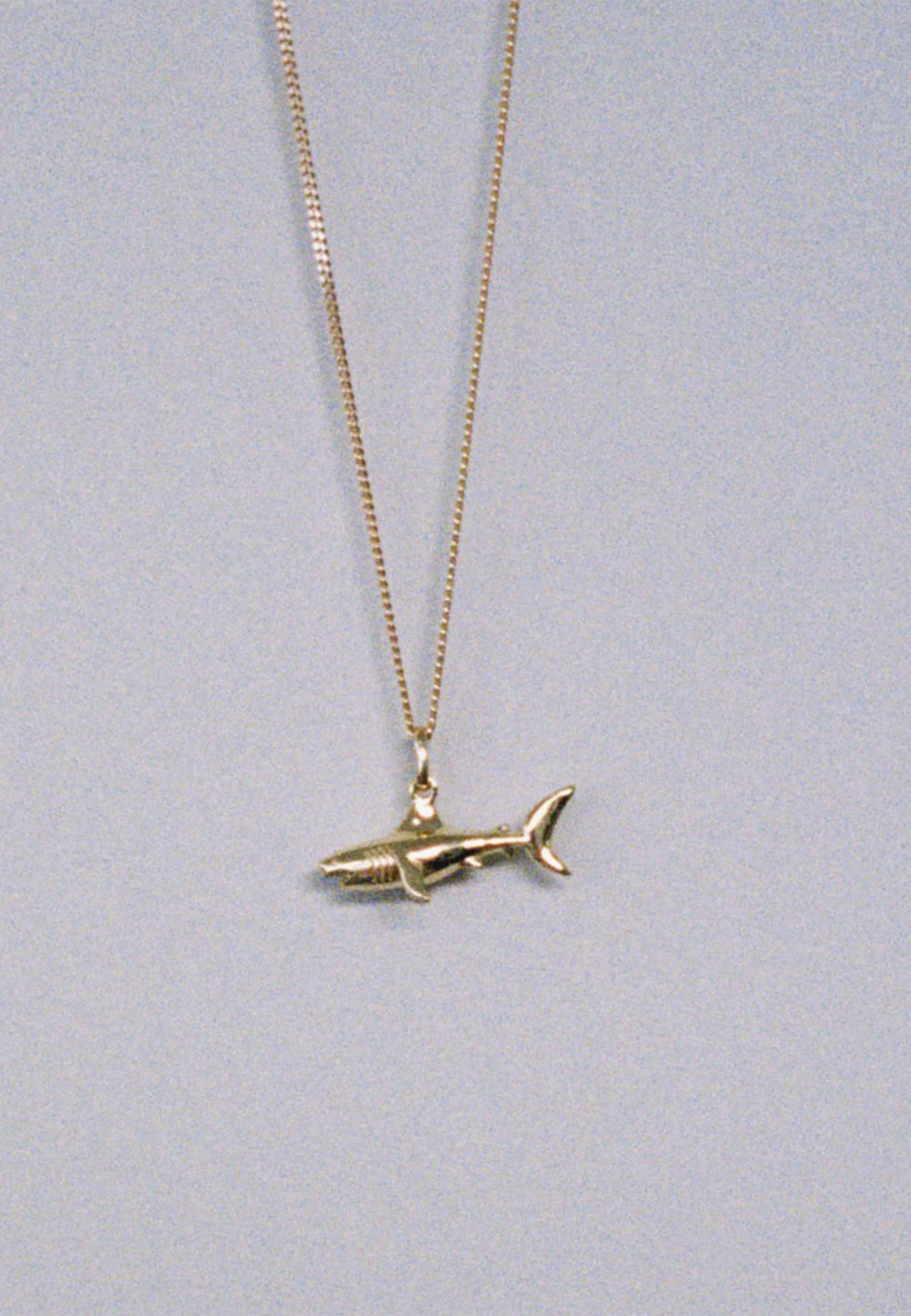 Shark Charm Necklace - Gold Plated - Image 3