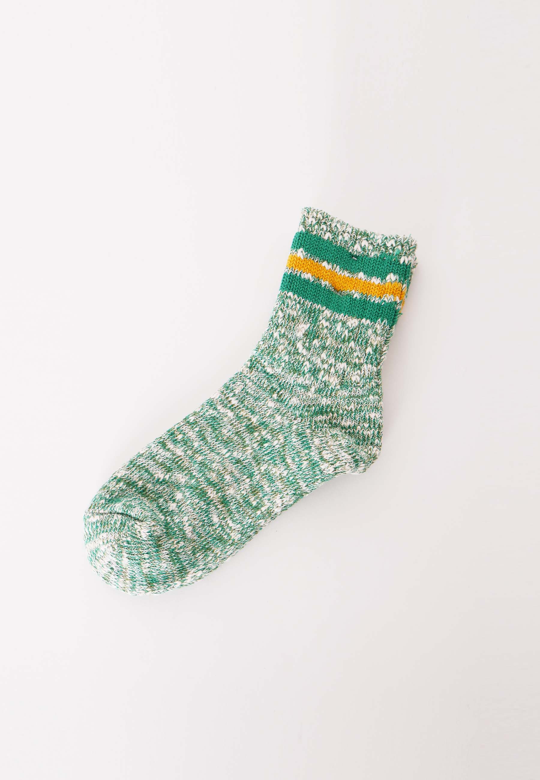 Slub Nep 3 Stripe - Green/Yellow - Image 3