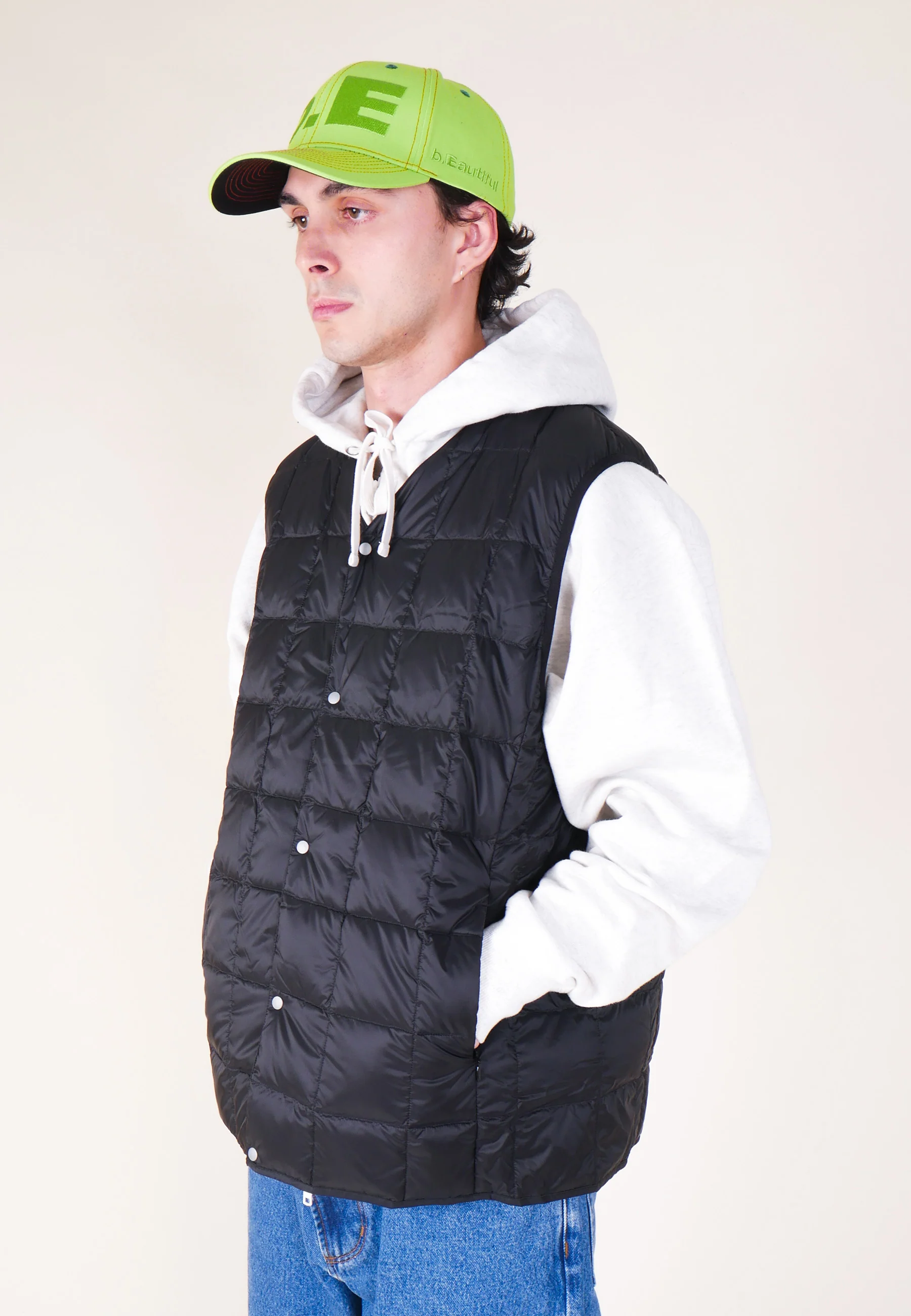 V Neck Button Down Vest - Black - Image 10