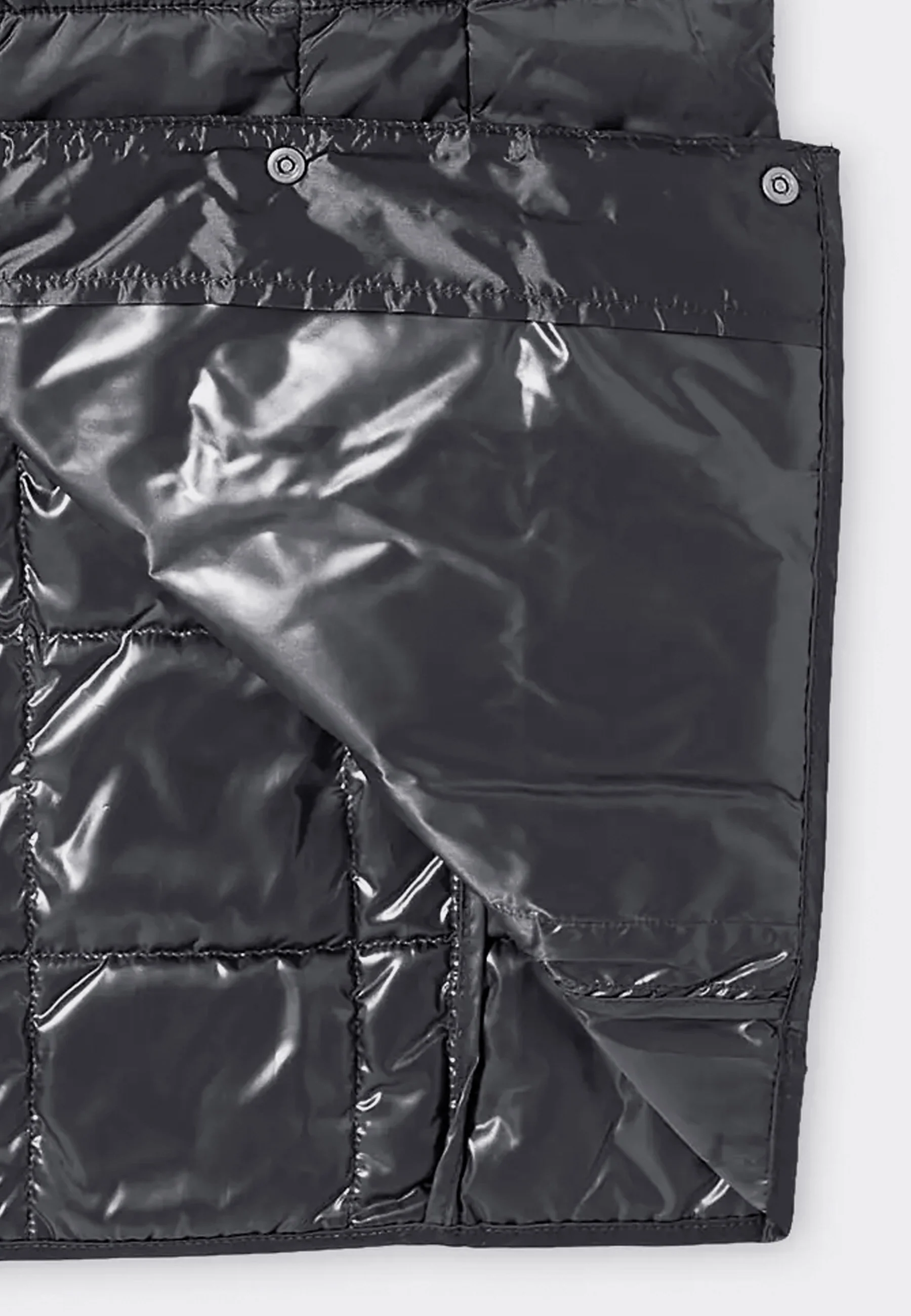 V Neck Button Down Vest - Black - Image 12