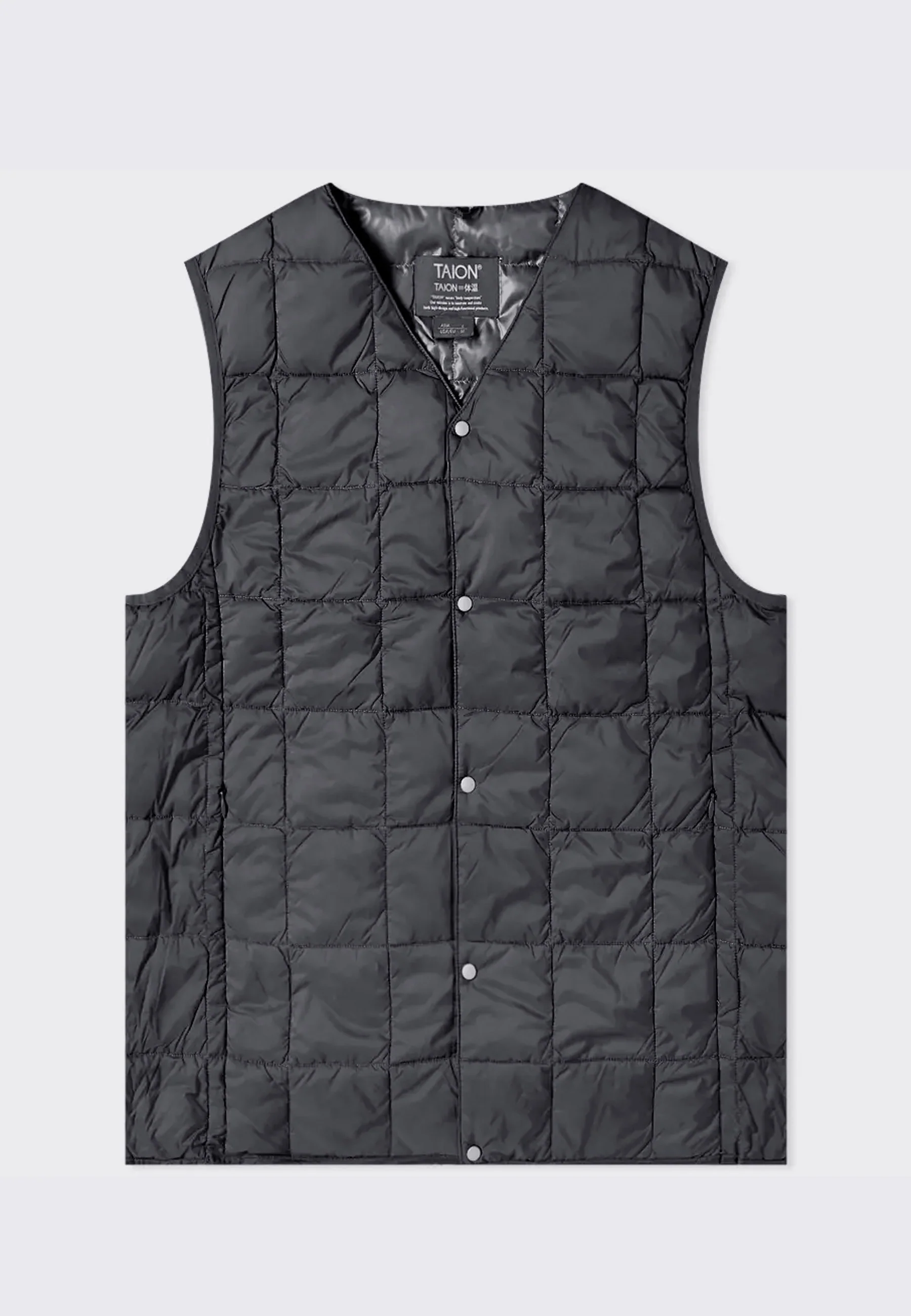 V Neck Button Down Vest - Black - Image 13