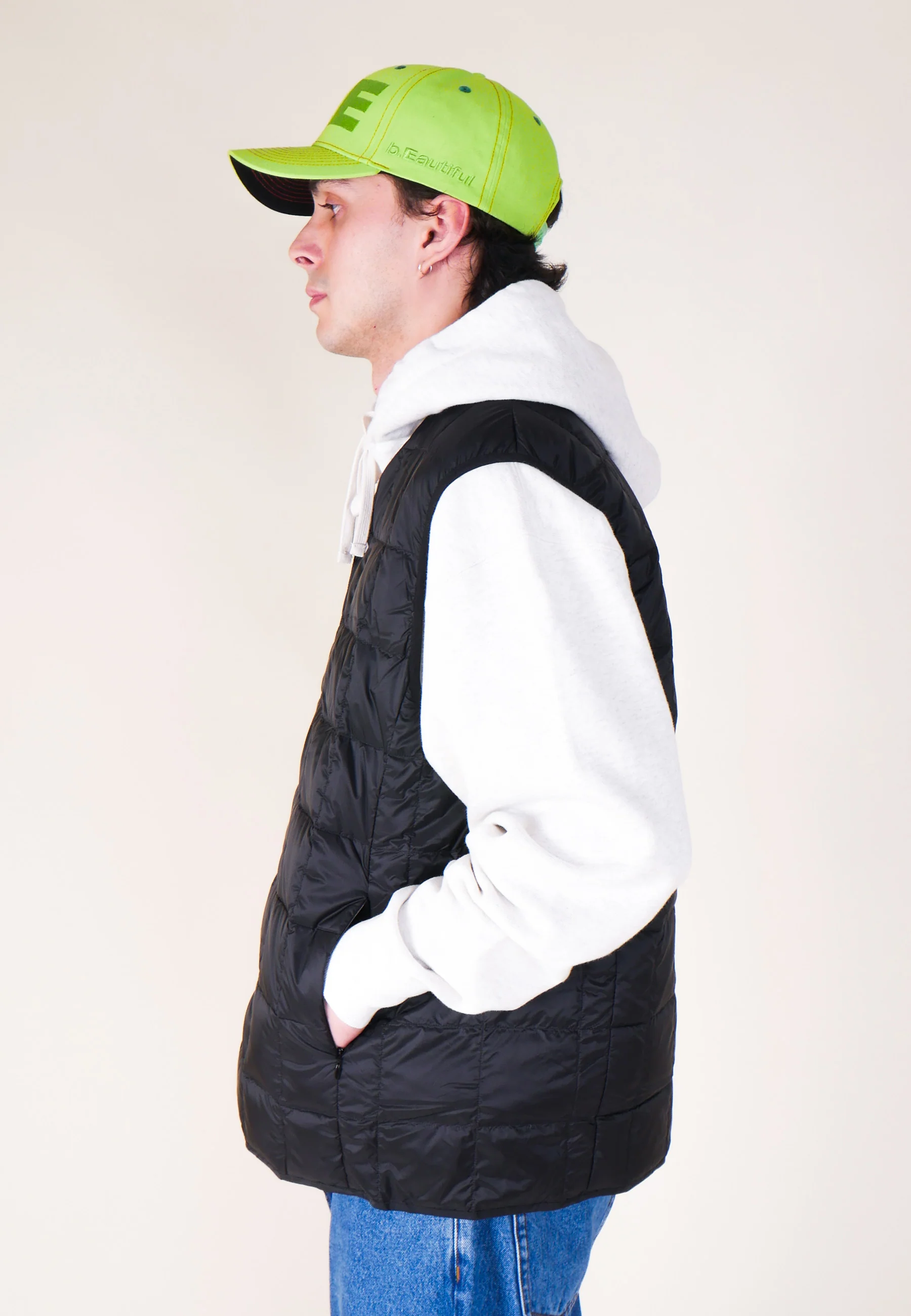 V Neck Button Down Vest - Black - Image 6