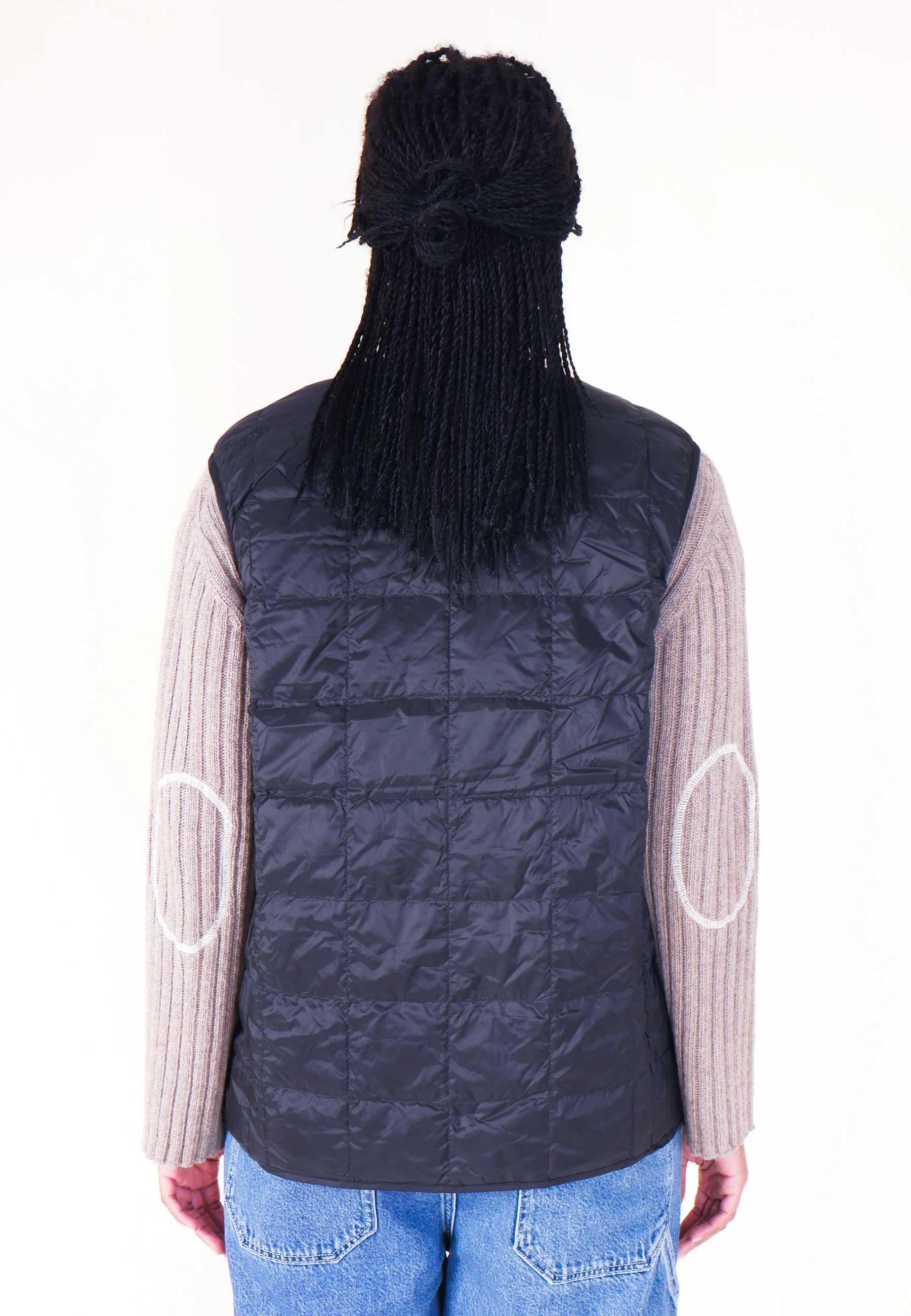 V Neck Button Down Vest - Black - Image 8