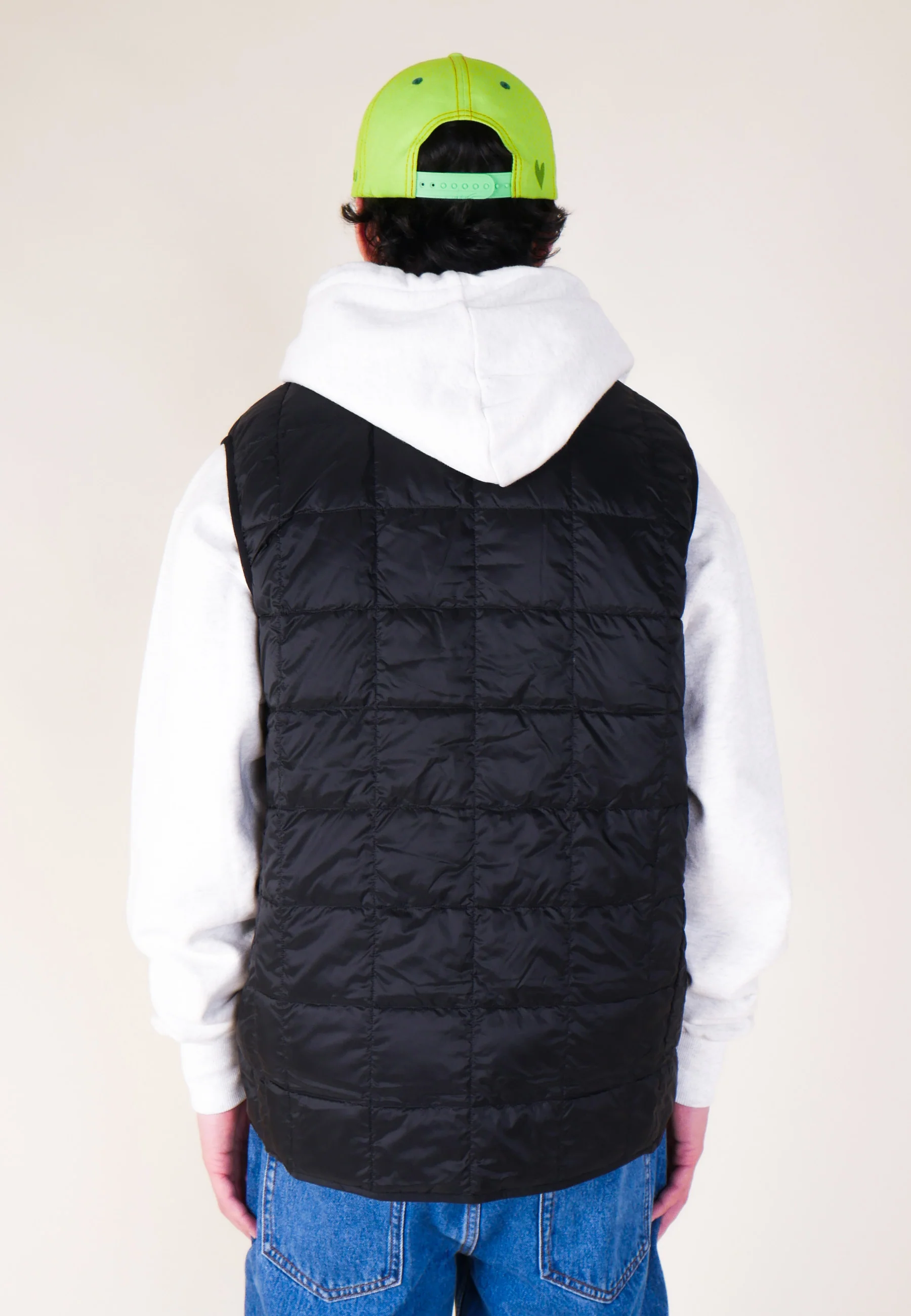 V Neck Button Down Vest - Black - Image 9