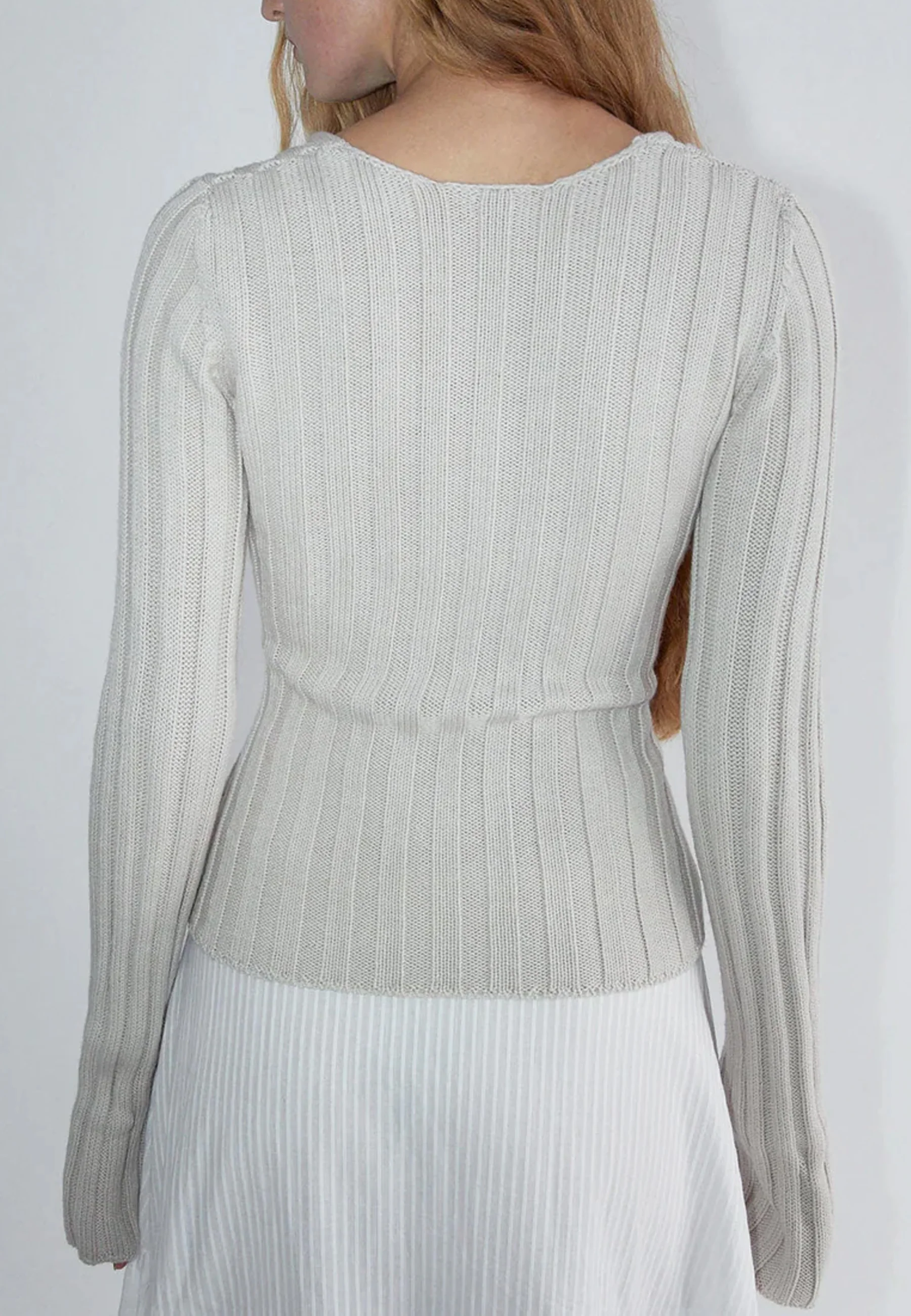 Valeria Knit Sweater - Off White - Image 3